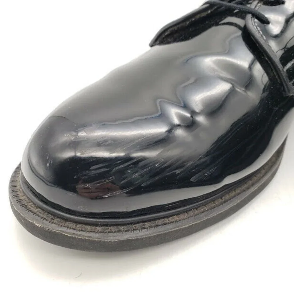 BATES Long Wearing High Gloss Patent Lace Up Oxford Dress Shoes Men's Size 13.5